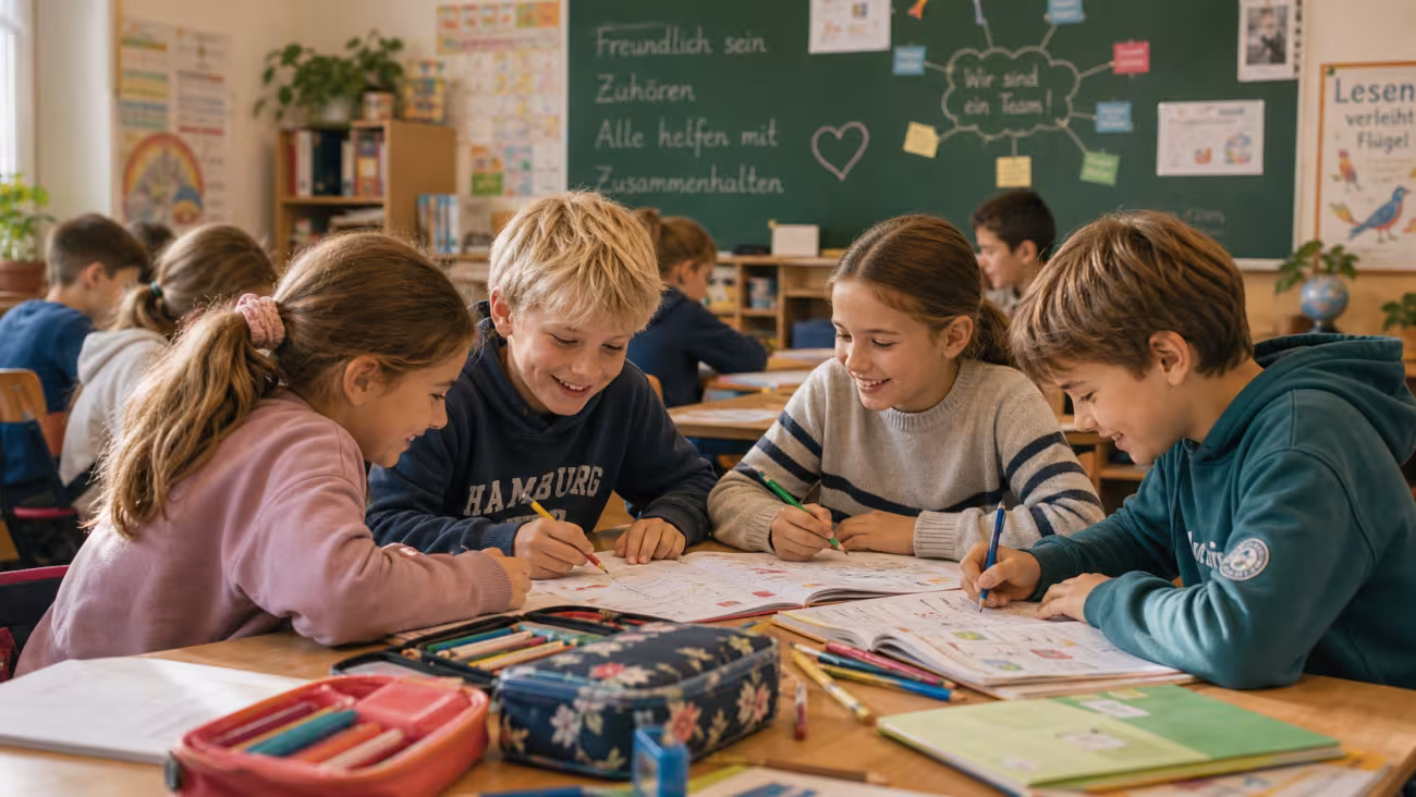 Schülerinnen und Schüler der Grundschule am Ritterfeld