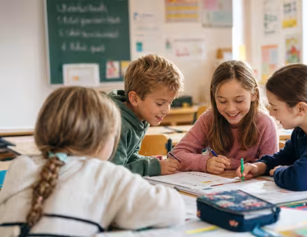 Schülerinnen und Schüler der Grundschule am Ritterfeld