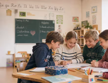 Schülerinnen und Schüler der Grundschule am Ritterfeld
