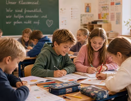 Schülerinnen und Schüler der Grundschule am Ritterfeld