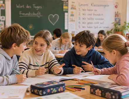 Schülerinnen und Schüler der Grundschule am Ritterfeld